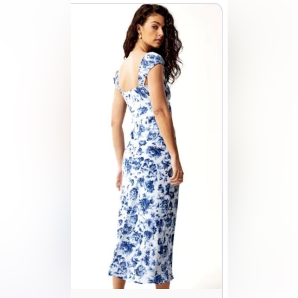 Abercrombie blue floral slip dress size small new with tags